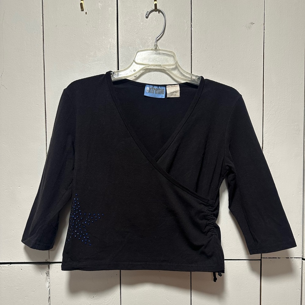 Y2K Ruched Wrap Top